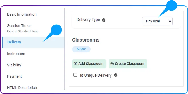 Create Custom Events in SimpliTrain - Delivery
