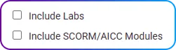 Create Course Enrollment - Include Labs and SCORM/AICC
