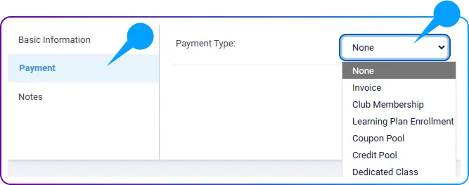Create Course Enrollment - Payments