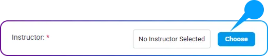 How to Create Instructor Blocked Time in SimpliTrain - Choose Button
