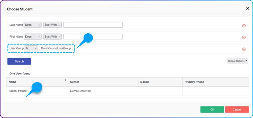 How to Create User Groups in SimpliTrain - Choose Student