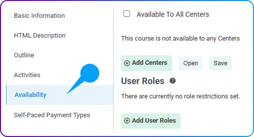 How to Create a Course in SimpliTrain - Availability