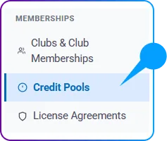 How to Create Credit Pools in SimpliTrain - Membership Menu