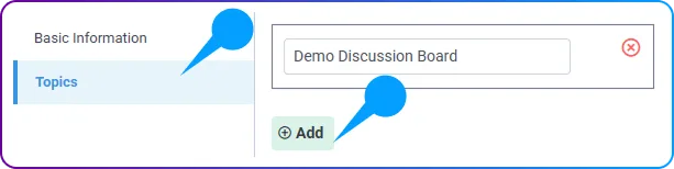 How to Create a Discussion Board in SimpliTrain - Add Topics