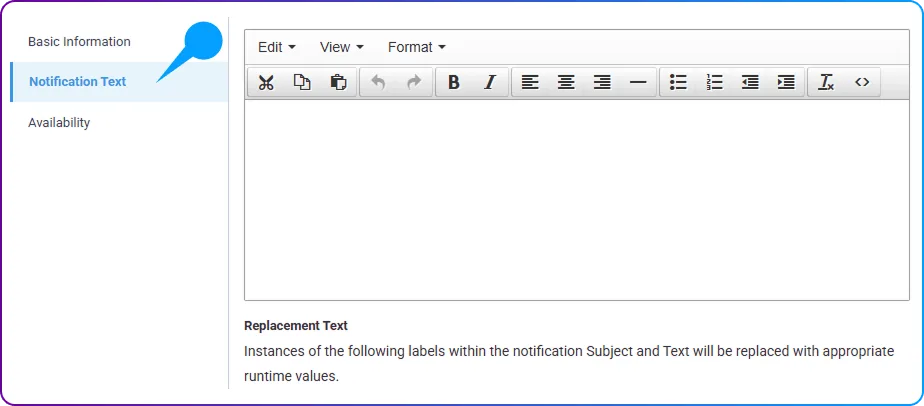 How-to-Create-a-Notification-Plan-in-SimpliTrain - Notificatrion Text