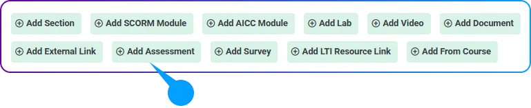 Mapping an Assessment to a Course - Add Assessment