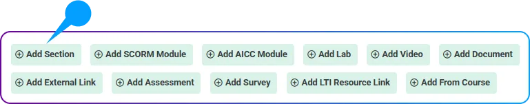 Mapping an Assessment to a Course - Add Section