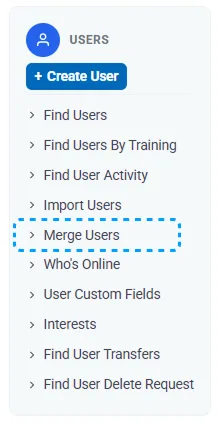 How to Merge Two Users in SimpliTrain - Merge Users