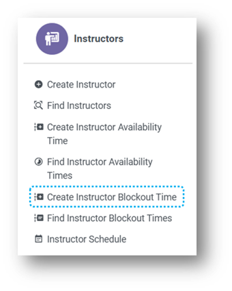 Instructor Blocked Time