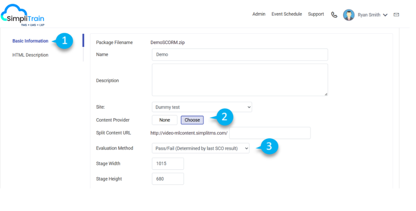 Create SCORM Page