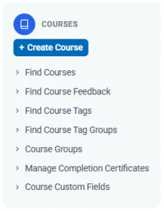 Learning Management Create Course