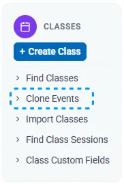 Training Management Clone Events