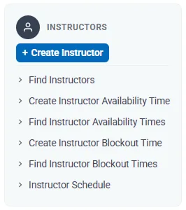 Training Management Create Instructor