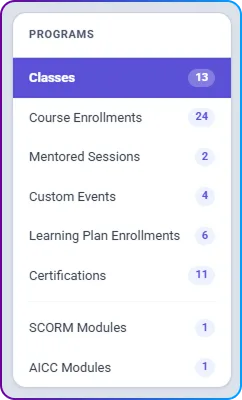 Download a Certificate in SimpliTrain - Menu