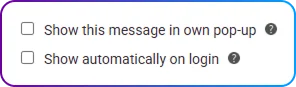 How to Create an Announcement in SimpliTrain - Checkboxes