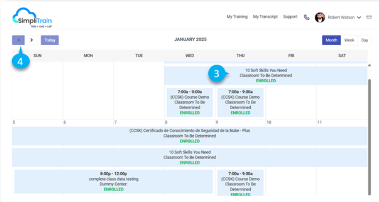 Training Calendar