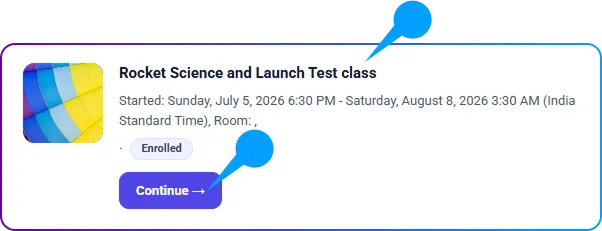 Access Your Current Class Session